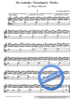 Die leichtesten Geläufigkeitsetüden op. 83 von Cornelius Gurlitt 