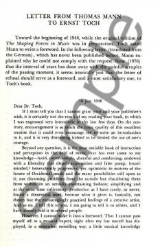 The Shaping Forces in Music von Ernst Toch 