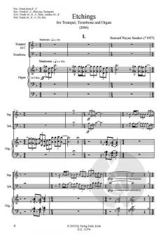 Etchings für Trompete, Posaune und Orgel (2006) (Bernard Wayne Sanders) 
