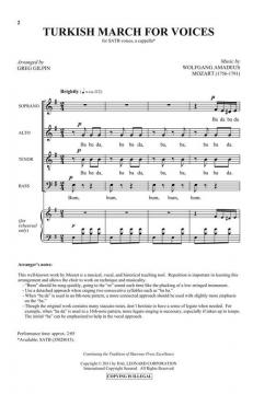 Turkish March For Voices von Wolfgang Amadeus Mozart (Download) 