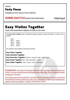 Easy Violins Together: Party Pieces im Alle Noten Shop kaufen