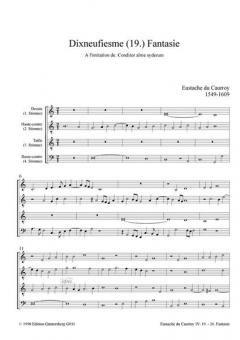 42 Fantasien Heft 4: 4-stimmig von Eustache du Caurroy 