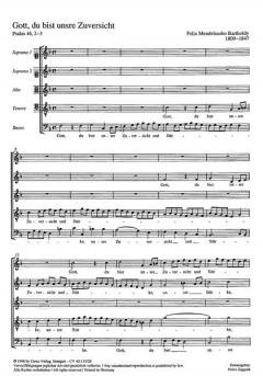Gott, du bist unsre Zuversicht von Felix Mendelssohn Bartholdy (Download) 