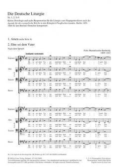Ehre sei dem Vater; Responsorien von Felix Mendelssohn Bartholdy (Download) 