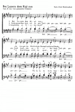 Vier Chorsätze von Kühlenthal (Fred Kühlenthal) 