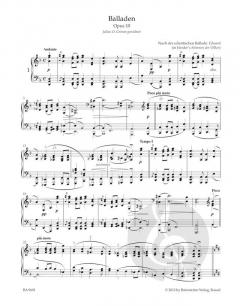 Balladen op. 10 von Johannes Brahms 