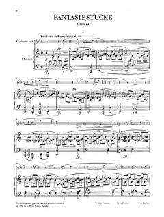 Fantasiestücke op. 73 von Robert Schumann für Klavier und Klarinette (oder Violine oder Violoncello) - Fassung für Violine im Alle Noten Shop kaufen