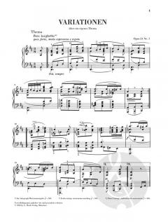 Variationen op. 21, Nr. 1 und 2 von Johannes Brahms 