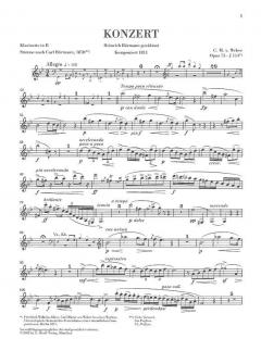 Klarinettenkonzert f-Moll op. 73/1 von Carl Maria von Weber 