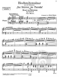 Hochzeitswalzer von Ernst von Dohnanyi 