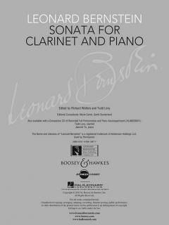 Sonata For Clarinet And Piano von Leonard Bernstein 