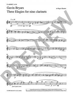 Three Elegies for Nine Clarinets von Gavin Bryars 