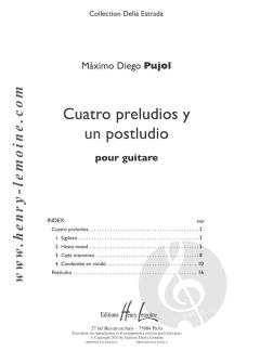 4 Preludios y un Postludio von Maximo Diego Pujol 