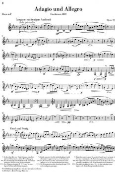 Adagio und Allegro op. 70 von Robert Schumann für Klavier und Horn