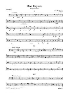 Drei Equale WoO 30 von Ludwig van Beethoven für 4 Posaunen im Alle Noten Shop kaufen