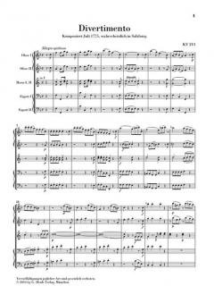 Divertimenti für Bläsersextett (Wolfgang Amadeus Mozart) 