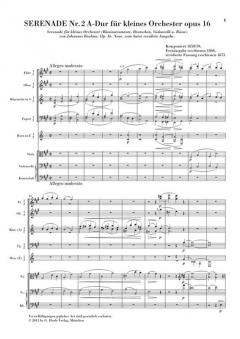 Serenade Nr. 2 A-dur op. 16 von Johannes Brahms 