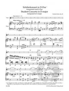 Concerto D-Dur op. 22 von Friedrich Seitz (Download) 