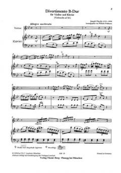 Divertimento von Joseph Haydn 