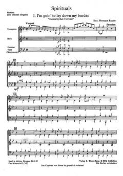 Spirituals für 5 Blechbläser (Hermann Regner) 