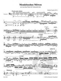 Mendelssohns Möwen - ein Lied ohne Worte für Violoncello solo von Manfred Trojahn im Alle Noten Shop kaufen