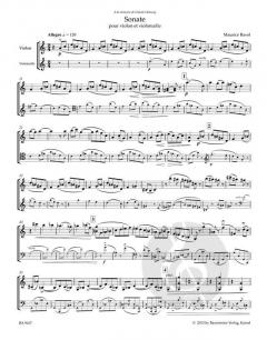 Sonate in vier Teilen für Violine und Violoncello von Maurice Ravel 