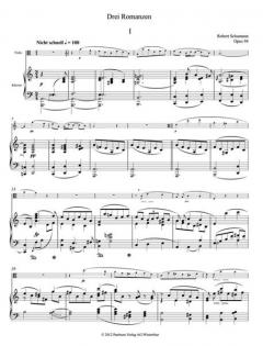 Drei Romanzen für Oboe und Klavier op. 94 von Robert Schumann 