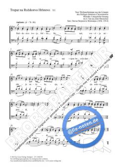 Tropar na Rozdesto Hristovo G-Dur von Stevan Stojanovic Mokranjac (Download) 
