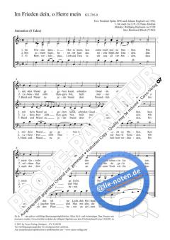 Im Frieden dein, o Herre mein F-Dur von Bernhard Blitsch (Download) 