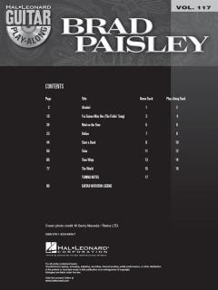 Guitar Play-Along Vol. 117: Brad Paisley von Brad Paisley 