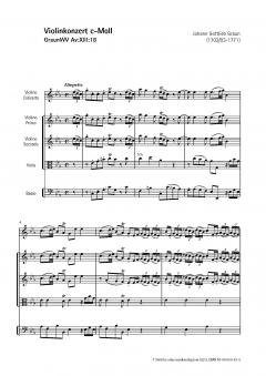 Violinkonzert c-Moll GraunWV Av:XIII:18 (Johann Gottlieb Graun) 