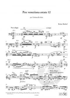 Pax veneziana estate 12 von Rainer Bischof für Violoncello solo im Alle Noten Shop kaufen