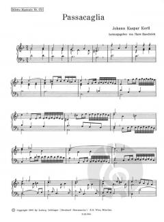 Passacaglia für Orgel, Positiv oder Cembalo von Johann Kaspar Kerll im Alle Noten Shop kaufen
