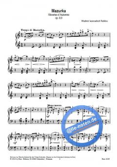 Mazurka op. 8, 9 von Vladimir Rebikov 