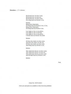 My Bonnie Lies Over The Ocean von Patrick Hawes 