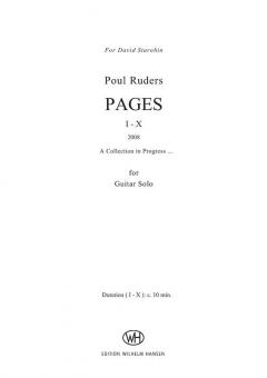 Pages 1-X von Poul Ruders 