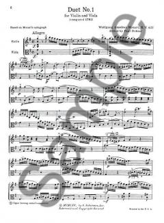 Two Duets for Violin and Viola K.423/424 von Wolfgang Amadeus Mozart 