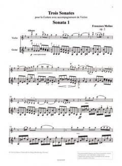 3 Sonaten op. 2 von Francesco Molino 