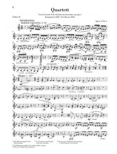 Streichquartette op. 41 von Robert Schumann im Alle Noten Shop kaufen (Stimmensatz) - HN873