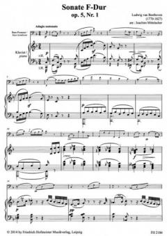 Sonate F-Dur op. 5 Nr. 1 von Ludwig van Beethoven 