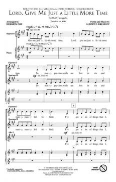 Lord, Give Me Just A Little More Time (Albert E. Brumley) 