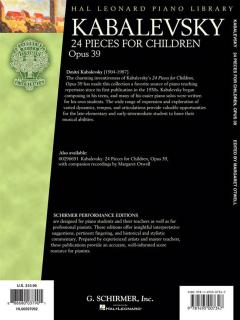 24 Pieces For Children, Opus 39 von Dmitrij B. Kabalevski 