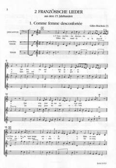 2 Französische Lieder aus dem 15. Jahrhundert 