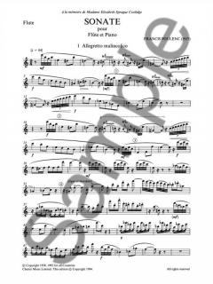 Sonata for Flute and Piano von Francis Poulenc 