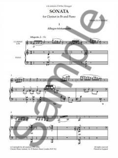 Sonata For Clarinet And Piano von Francis Poulenc 