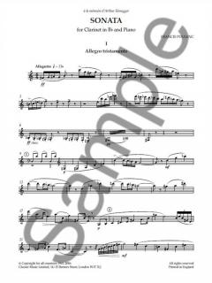 Sonata For Clarinet And Piano von Francis Poulenc 