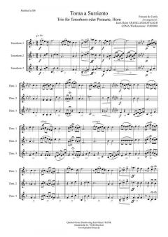 Torna a Surriento von Ernesto de Curtis für 3 Tenorhörner