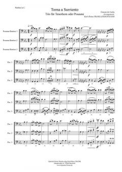 Torna a Surriento von Ernesto de Curtis für 3 Tenorhörner