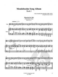 Mendelssohn Song Album I von Felix Mendelssohn Bartholdy für Viola und Klavier im Alle Noten Shop kaufen