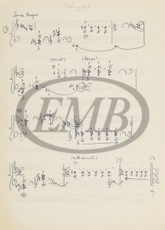 Zoli Kocsis's manuscript book von György Kurtag 